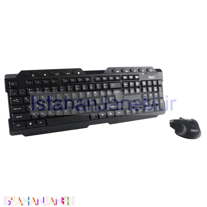 اصفهان جانبی-کیبورد و موس بی سیم رویال R-KM815
