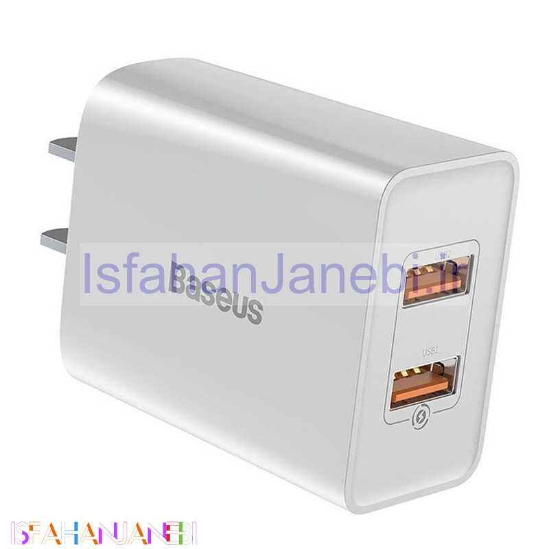 اصفهان جانبی-کلگی فست شارژ 2 پورت Baseus CCFS-Q 3A QC3 18W