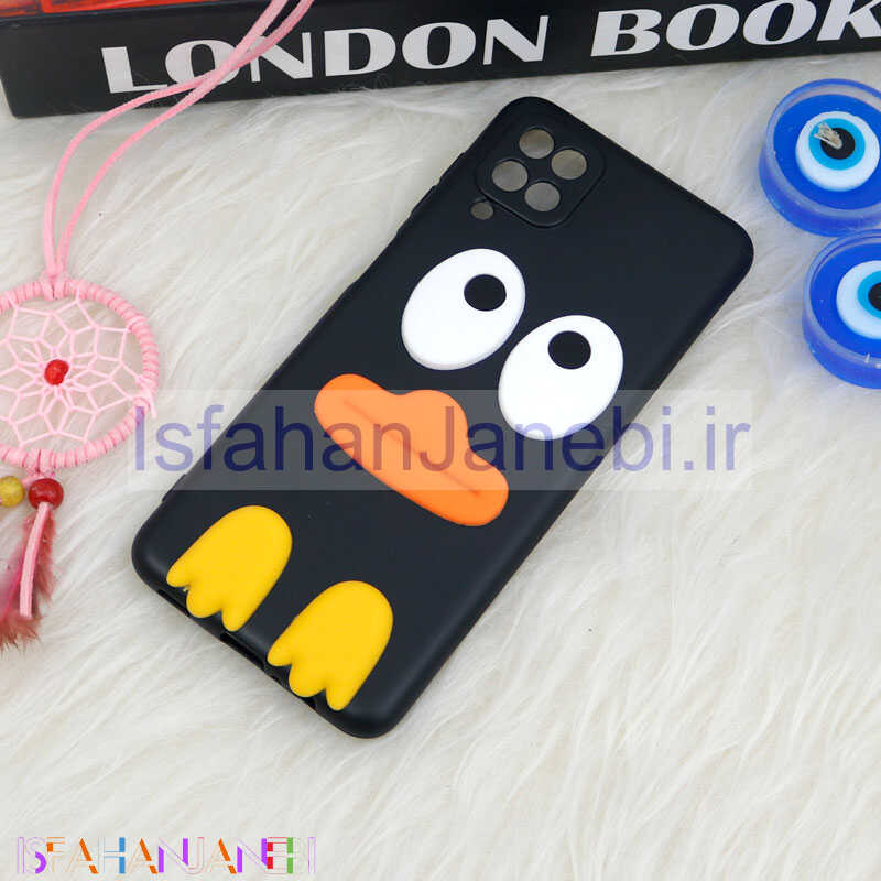 اصفهان جانبی-قاب سیلیکونی اردک مشکی محافظ لنزدار Samsung Galaxy A12