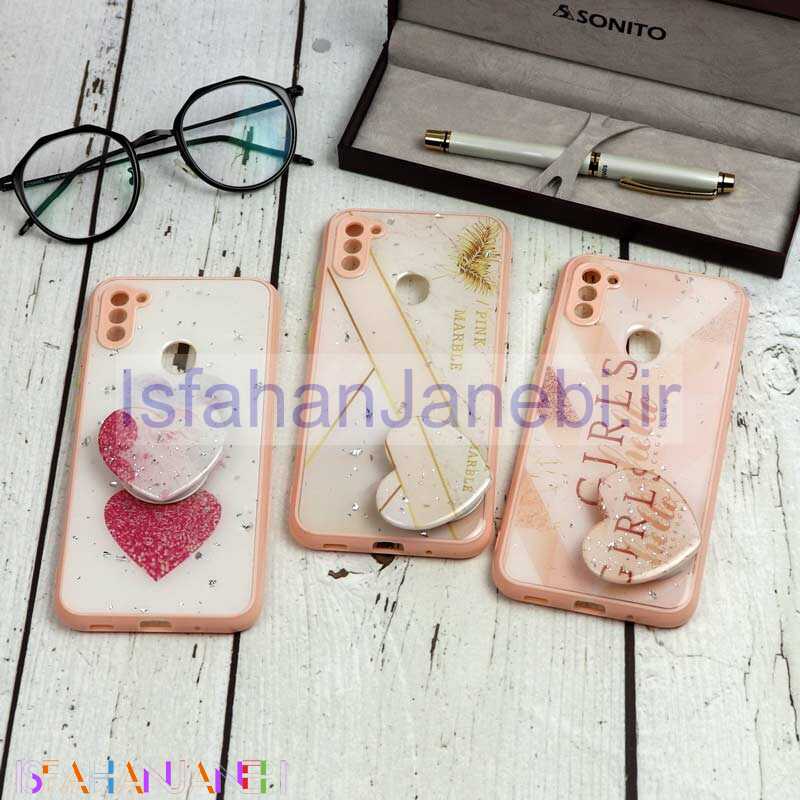 اصفهان جانبی-قاب محافظ لنزدار پاپ سوکت دار IMD صورتی Samsung A12