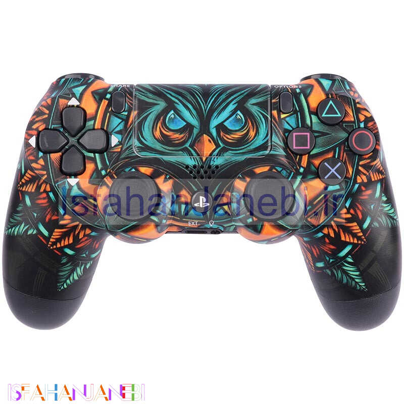 اصفهان جانبی-دسته بازی بی سیم SONY PlayStation 4 DualShock 4 High Copy طرح جغد مشکی سبز