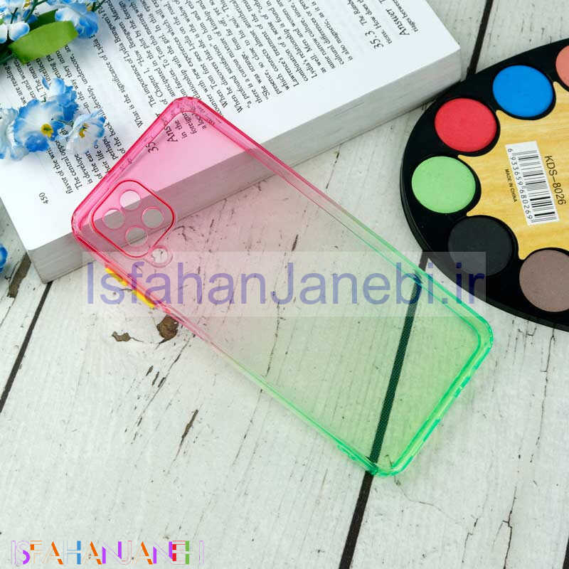اصفهان جانبی-قاب آبرنگی دور رنگی محافظ لنزدار Samsung Galaxy A12