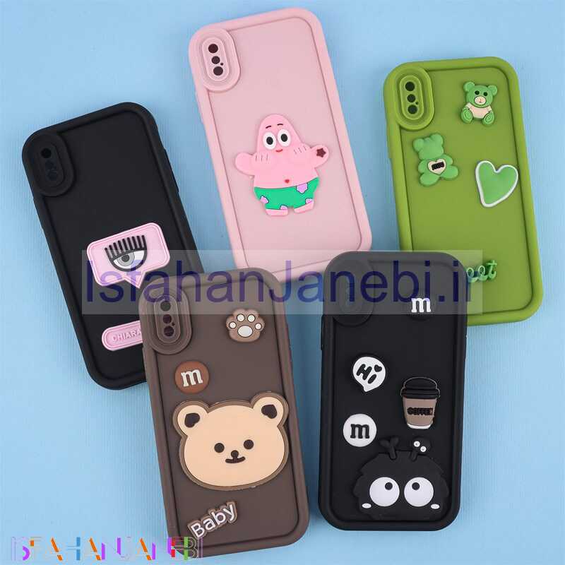 اصفهان جانبی-قاب سیلیکونی سولید آیفون X محافظ لنزدار