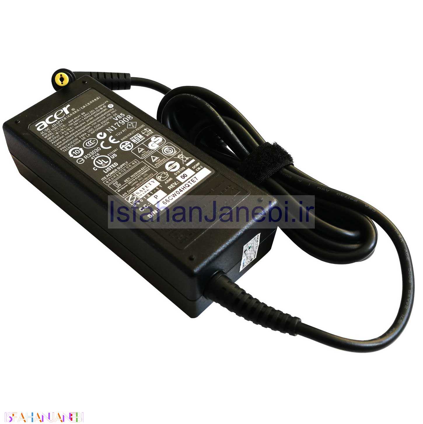 اصفهان جانبی-شارژر لپ تاپ سر زرد ACER 19V 3.42A