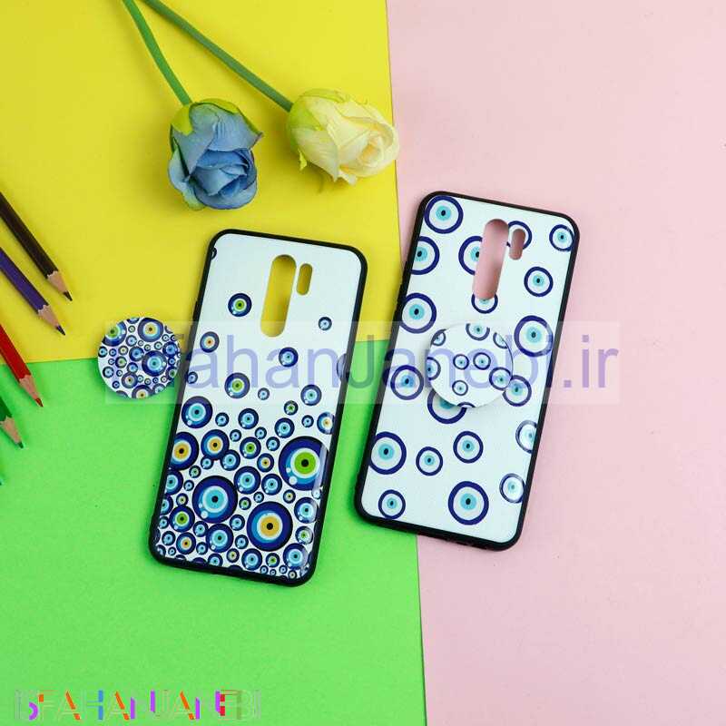 اصفهان جانبی-قاب فانتزی برجسته + پاپ سوکت طرح چشم و نظر شیائومی Redmi 9 سری D