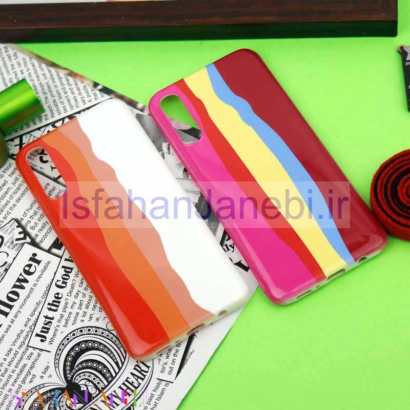 اصفهان جانبی-قاب سیلیکونی محافظ لنزدار طرح رنگین کمانی Samsung Galaxy A70