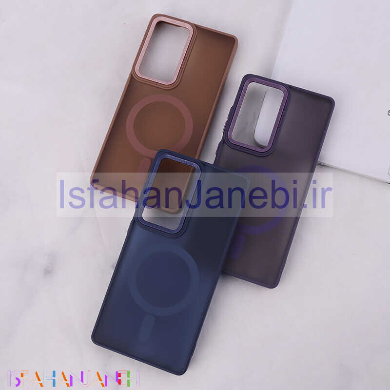 اصفهان جانبی-قاب PC مگ سیف سامسونگ Galaxy S25 Ultra پشت مات محافظ لنز متال