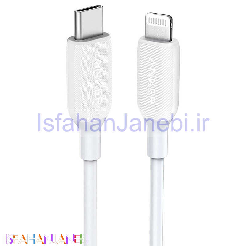 اصفهان جانبی-کابل تبدیل فست شارژ Anker A8833 Type-C To Lightning 18W 1.8m