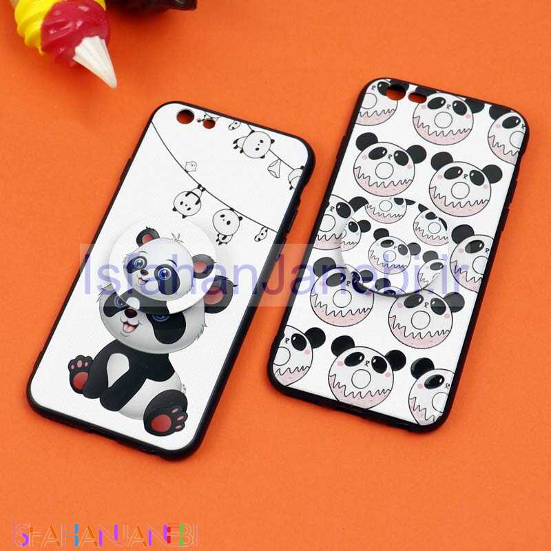 اصفهان جانبی-قاب فانتزی برجسته + پاپ سوکت طرح پاندا iPhone 6/6s سری D