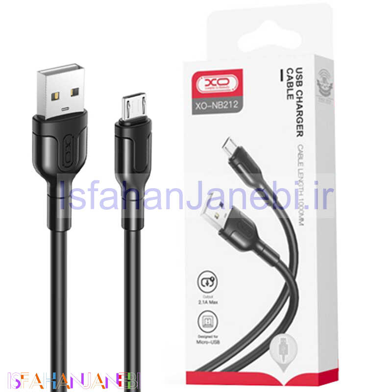 اصفهان جانبی-کابل میکرو یو اس بی فست شارژ XO XO-NB212M 2.1A 1m