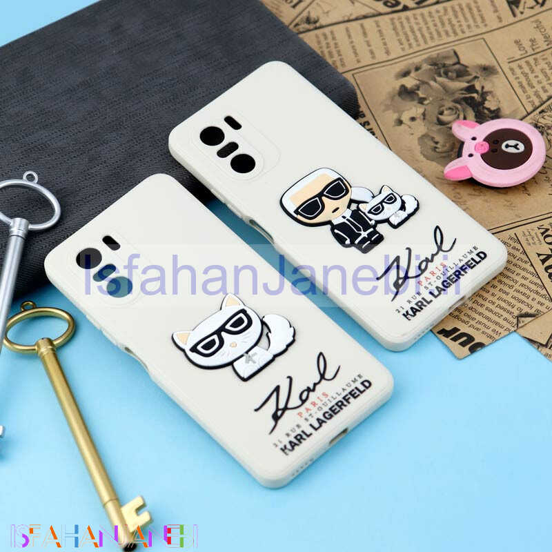 اصفهان جانبی-قاب سیلیکونی عروسکی کارل محافظ لنزدار Xiaomi Poco F3