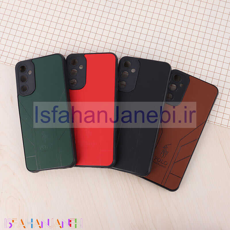 اصفهان جانبی-قاب چرمی Polo Ralph Laren سامسونگ Galaxy A05s طرح دار محافظ لنزدار