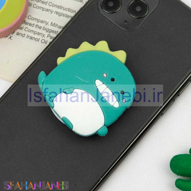 اصفهان جانبی-پاپ سوکت سیلیکونی عروسکی دایناسور سبز