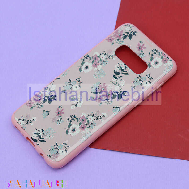 اصفهان جانبی-قاب فانتزی برجسته صورتی طرح گل سامسونگ S10e