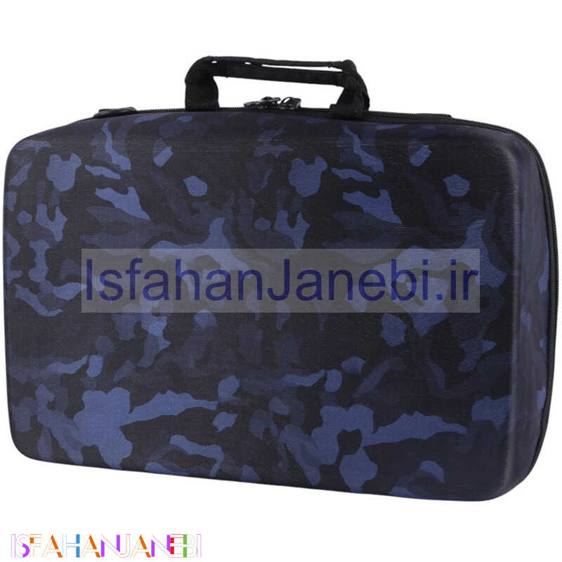 اصفهان جانبی-کیف کنسول بازی PS5 Slim طرح چریکی مشکی آبی