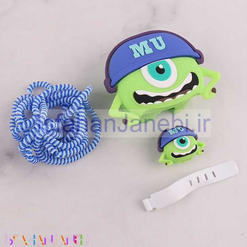 اصفهان جانبی-ست محافظ کابل و کلگی شارژر سیلیکونی آیفون طرح مایک