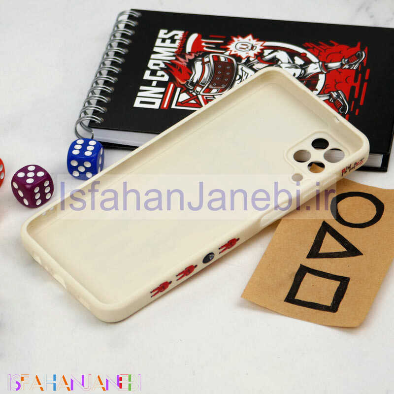 اصفهان جانبی-قاب سیلیکونی محافظ لنزدار طرح اسکویید گیم Samsung Galaxy A12 کد 7