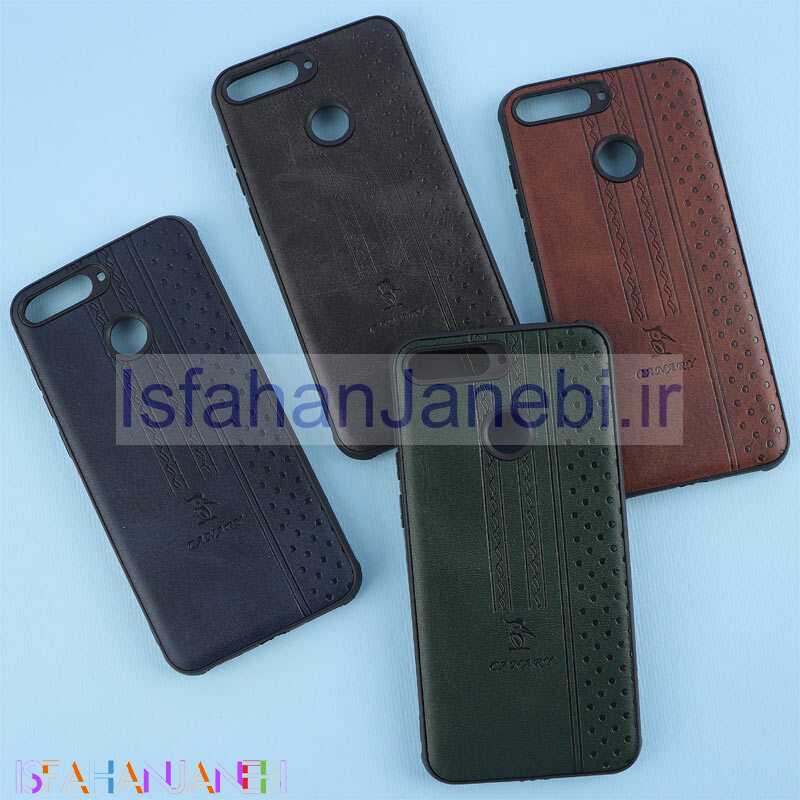 اصفهان جانبی-قاب چرمی Canary هواوی Y6 2018 محافظ لنزدار