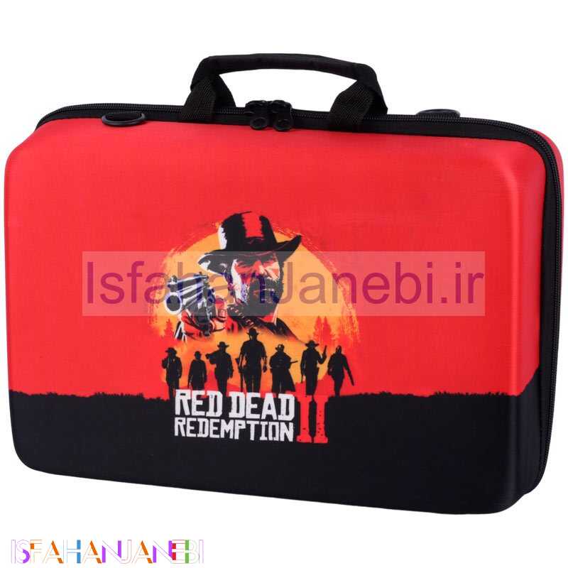 اصفهان جانبی-کیف کنسول بازی PS5 Slim طرح Red Dead Redemption 2 کد 5