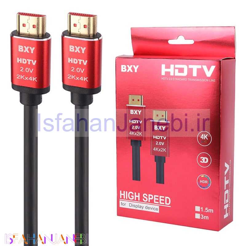 اصفهان جانبی-کابل BXY HDMI V2.0 4K 1.5m کد 2