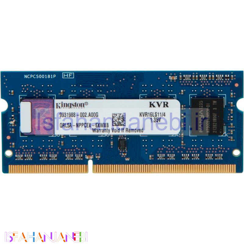 اصفهان جانبی-رم لپ تاپ کینگستون Kingston DDR3L 4GB 1600MHz CL11