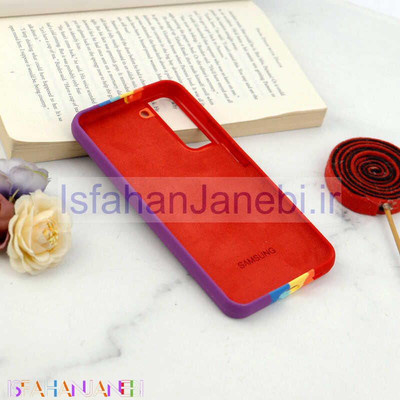 اصفهان جانبی-قاب سیلیکونی اورجینال رنگین کمانی Samsung Galaxy S22 Plus