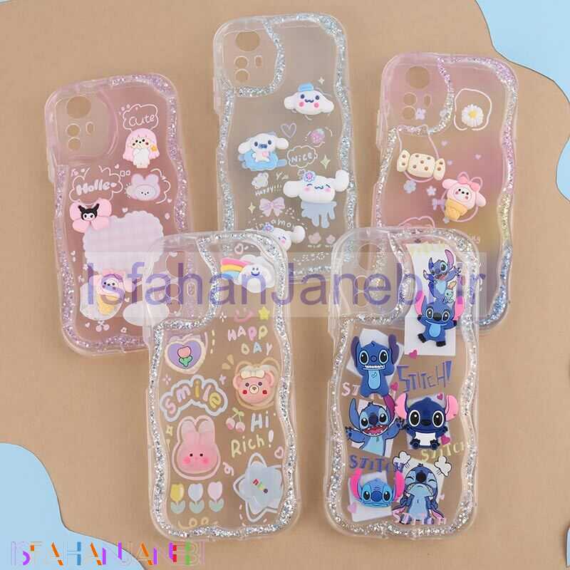 اصفهان جانبی-قاب شاینی شیائومی Redmi Note 12S عروسکی محافظ لنزدار