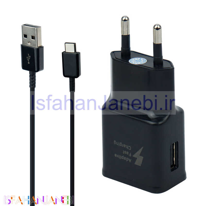 اصفهان جانبی-شارژر دیواری فست شارژ Samsung S8 PD 15W + کابل Type-C
