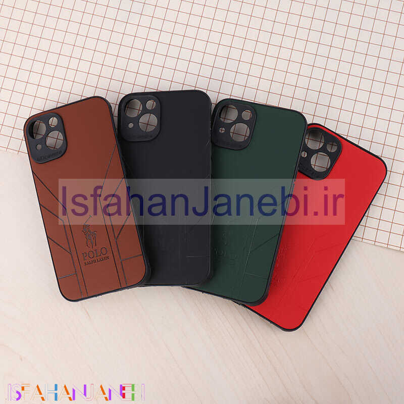 اصفهان جانبی-قاب چرمی Polo Ralph Laren آیفون iPhone 13 طرح دار محافظ لنزدار