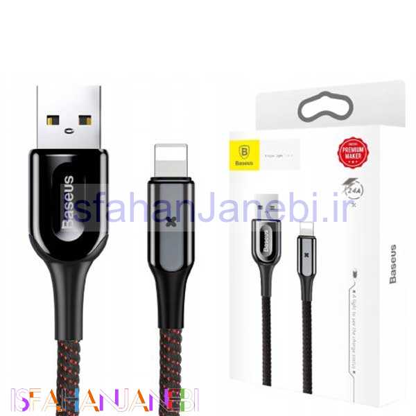 اصفهان جانبی-کابل کنفی آیفونی Baseus X-Shaped Light CALXD-A01 50cm