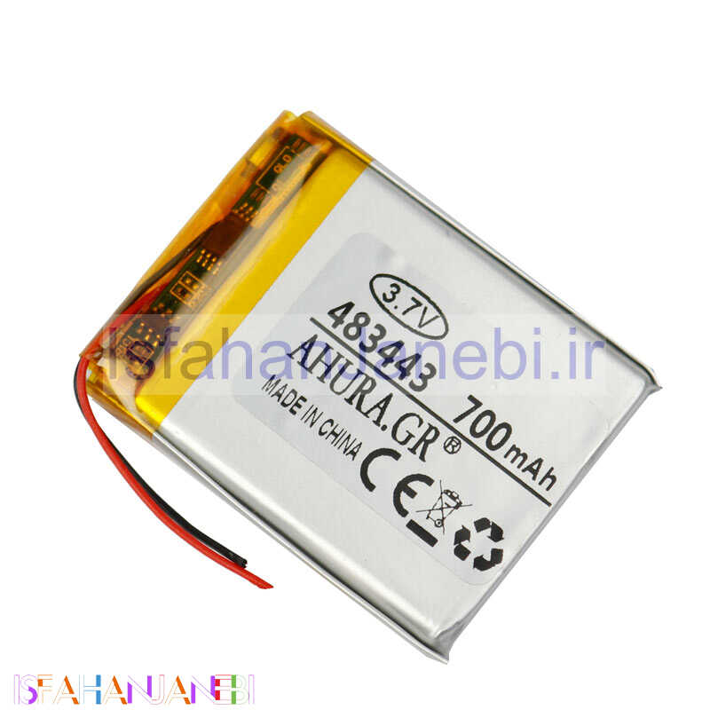 اصفهان جانبی-باتری لیتیوم 700mAh 44*34*3mm 483443