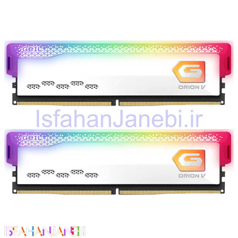 اصفهان جانبی-رم کامپیوتر گیل Orion V White RGB DDR5 32GB Dual 6000MHz CL38