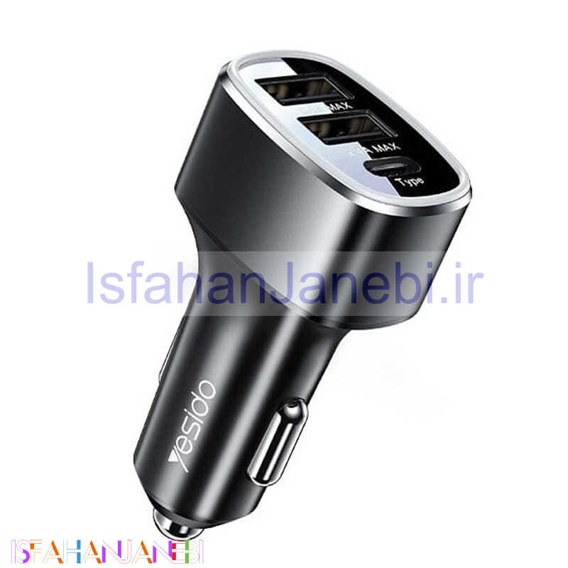 اصفهان جانبی-شارژر فندکی فست شارژ Yesido Y47 QC3.0 PD 3A 25W