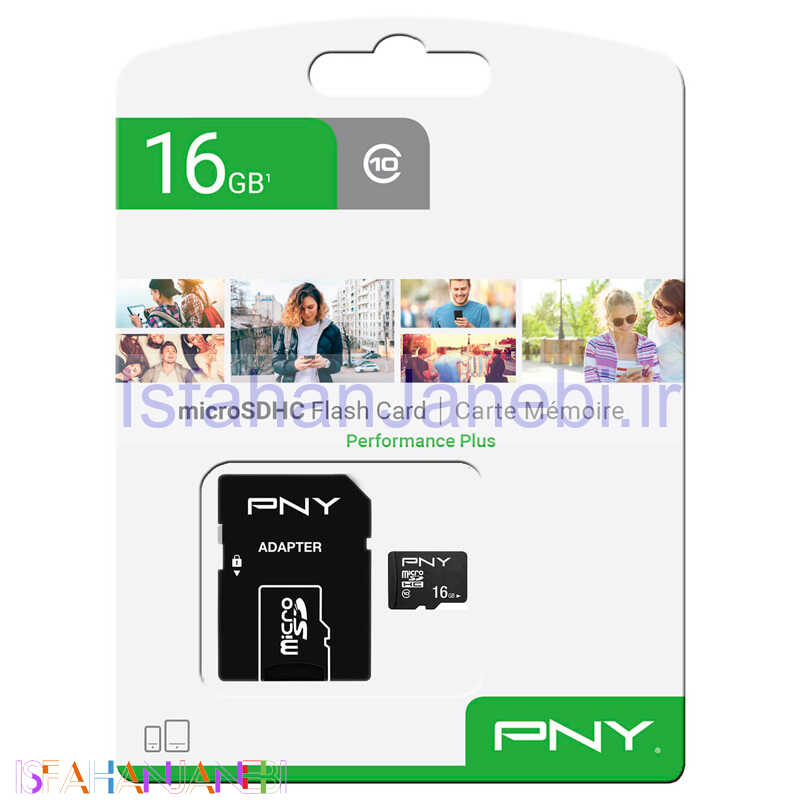 اصفهان جانبی-رم میکرو 16 گیگ پی ان وای PNY Performance Plus U1 C10 100MB/s + خشاب