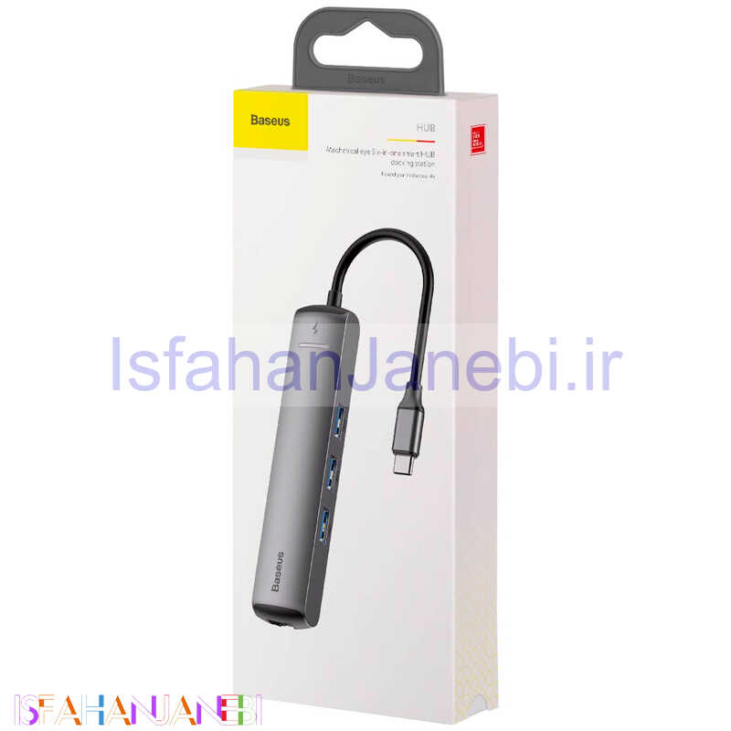 اصفهان جانبی-هاب 6 پورت Type-C باسئوس Mechanical Eye CAHUB-J0G