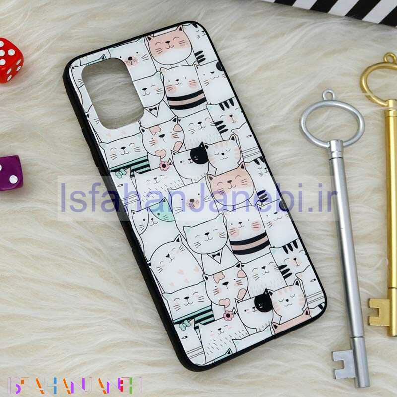اصفهان جانبی-قاب محافظ لنزدار پشت گلسی طرحدار گربه Xiaomi Poco M3