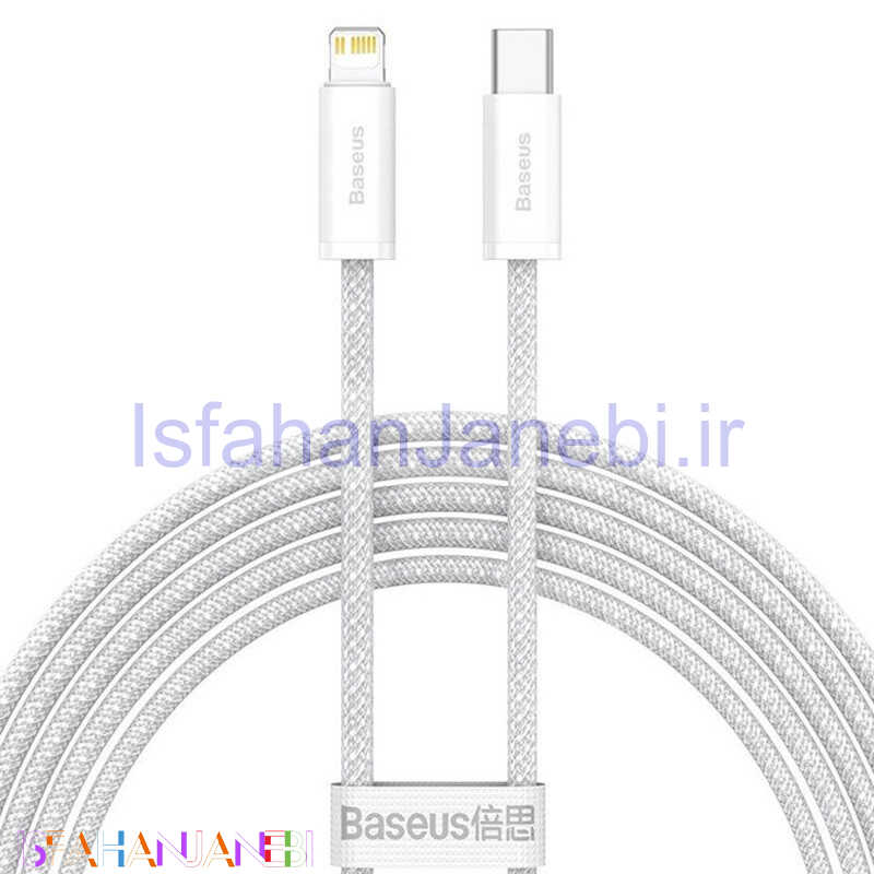 اصفهان جانبی-کابل تبدیل فست شارژ Baseus CALD0001 Type-C To Lightning PD 20W 2.4A 2m