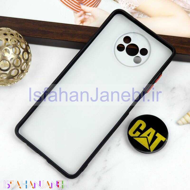 اصفهان جانبی-قاب PC محافظ لنز دار طرح Cat + پاپ سوکت Xiaomi Poco X3