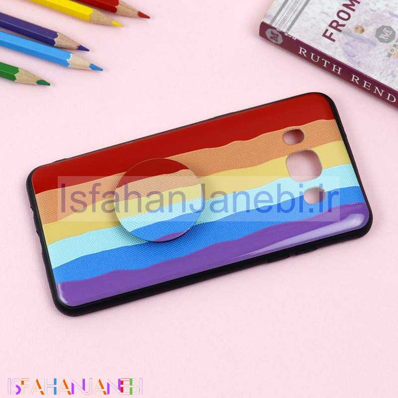 اصفهان جانبی-قاب فانتزی برجسته + پاپ سوکت طرح رنگین کمان سامسونگ J5 2016 سری D