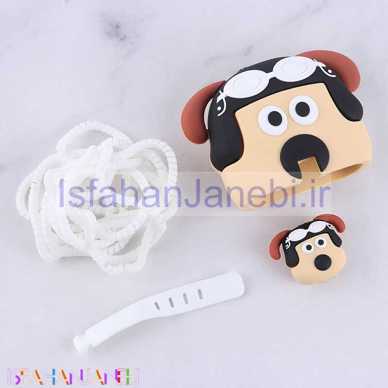 اصفهان جانبی-ست محافظ کابل و کلگی شارژر سامسونگ طرح سگ