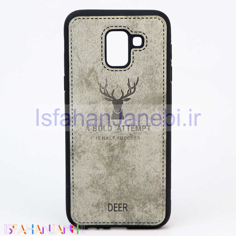 اصفهان جانبی-قاب چرمی طرح گوزن Samsung J6 طوسی