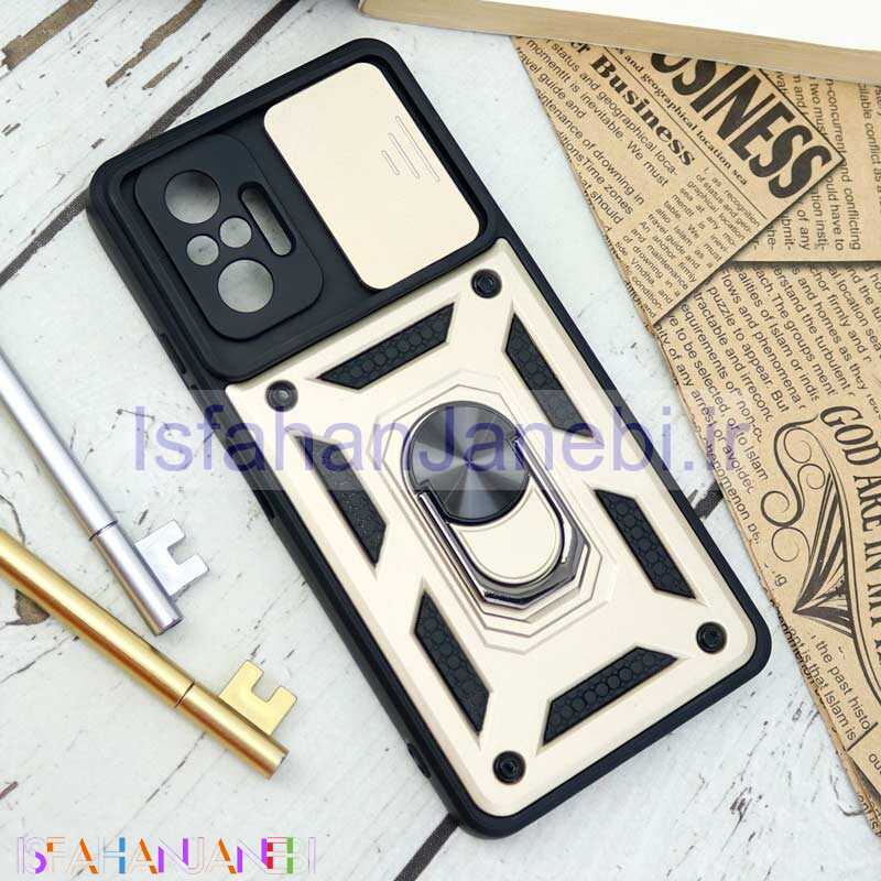 اصفهان جانبی-قاب ضد ضربه محافظ لنزدار کشویی هولدر دار بتمن Xiaomi Redmi Note 10 Pro