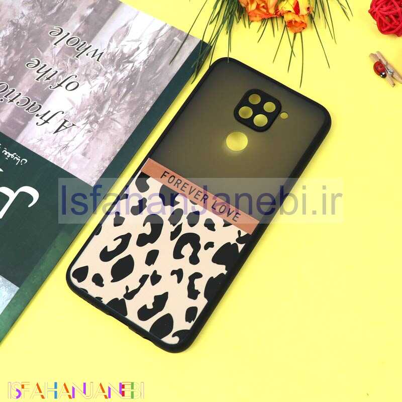 اصفهان جانبی-قاب PC مات محافظ لنزدار طرحدار پلنگی شیائومی Redmi Note 9