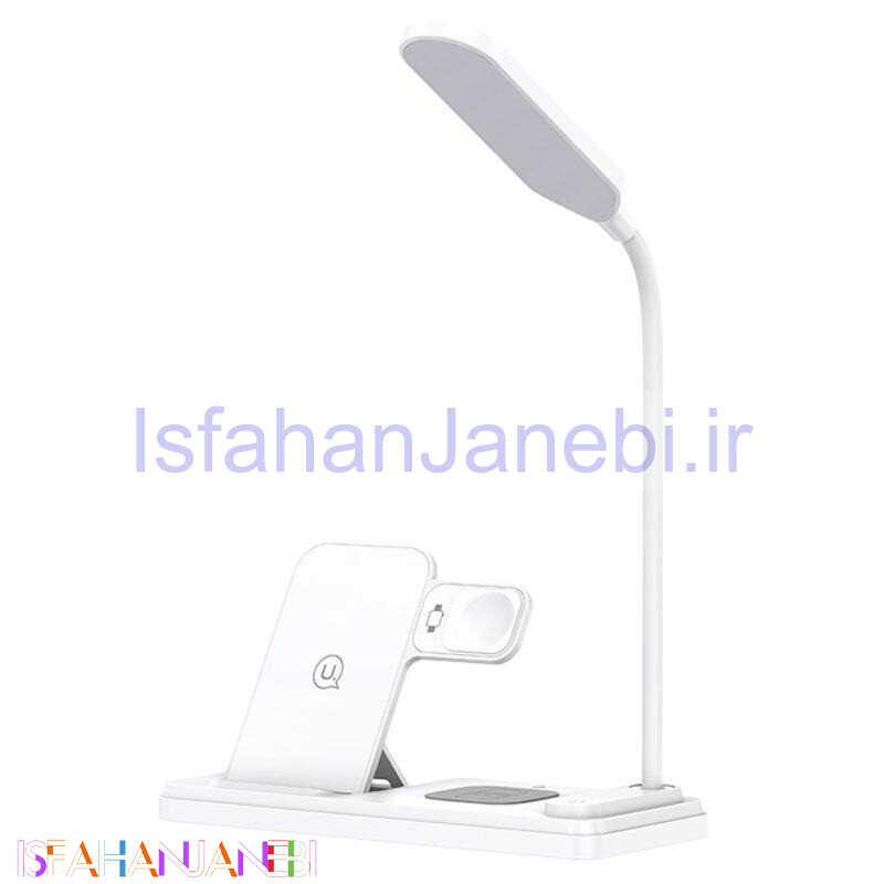 اصفهان جانبی-شارژر بی سیم و چراغ رومیزی Usams US-CD195 15W