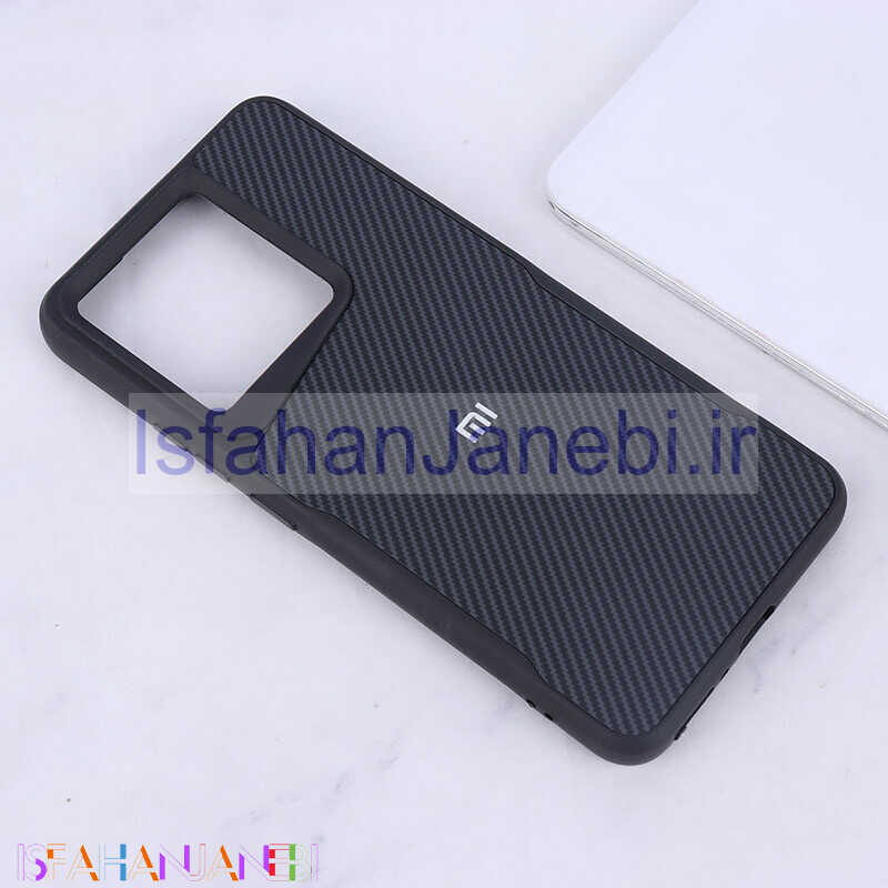 اصفهان جانبی-قاب سیلیکونی هاشور دار شیائومی Redmi Note 13 4G لوگو متال