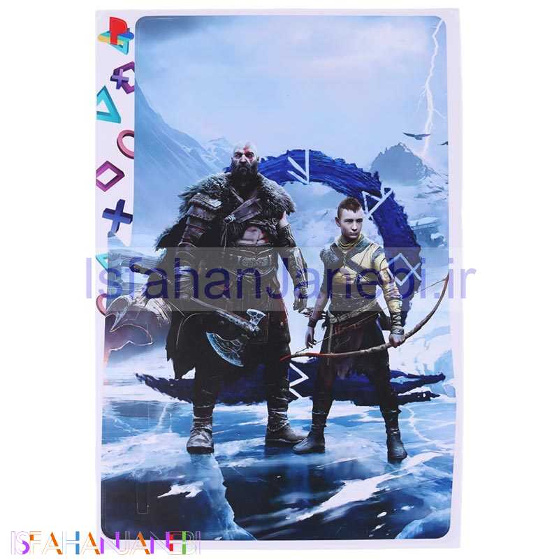 اصفهان جانبی-اسکین پلی استیشن 5 اسلیم استاندارد طرح God of War Ragnarok کد 1