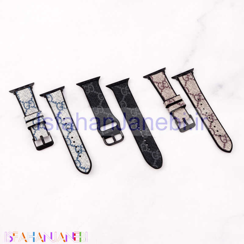اصفهان جانبی-بند چرمی Watch Band اپل واچ 42/44mm طرح Gucci