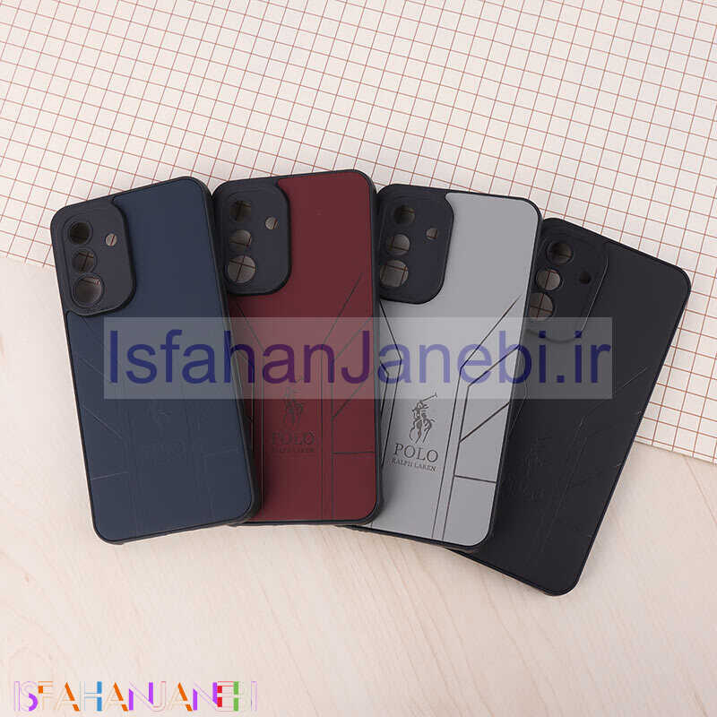اصفهان جانبی-قاب چرمی Polo Ralph Laren سامسونگ Galaxy A36 طرح دار محافظ لنزدار