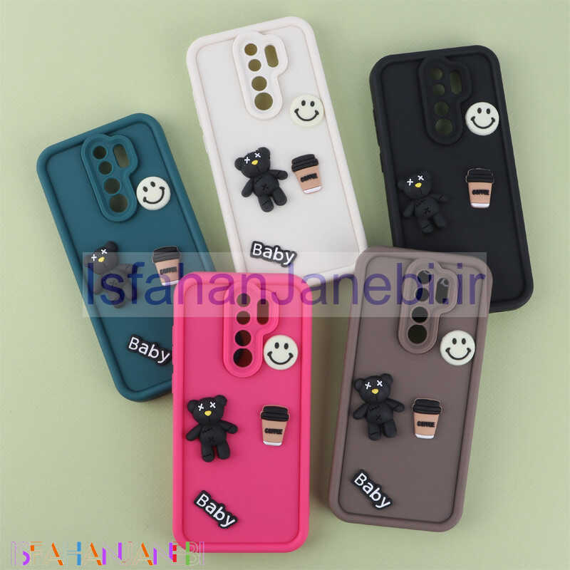 اصفهان جانبی-قاب سیلیکونی Fashion Case عروسک برجسته محافظ لنزدار Xiaomi Redmi Note 8 Pro