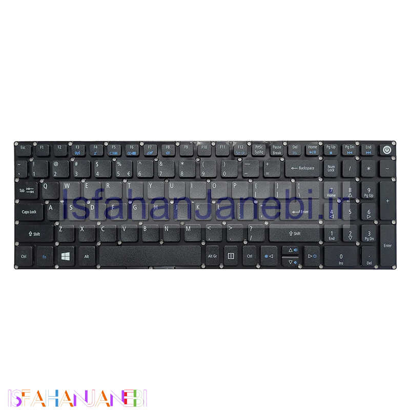 اصفهان جانبی-کیبورد لپ تاپ ایسر Acer Aspire E5-575 بدون فریم مشکی